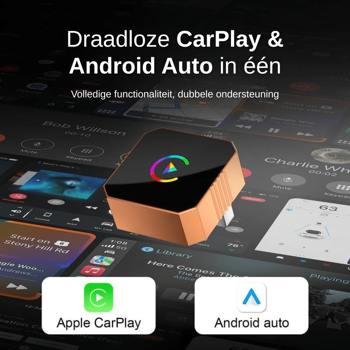 AirLink™ – Draadloze CarPlay & Android Auto Adapter - Telune