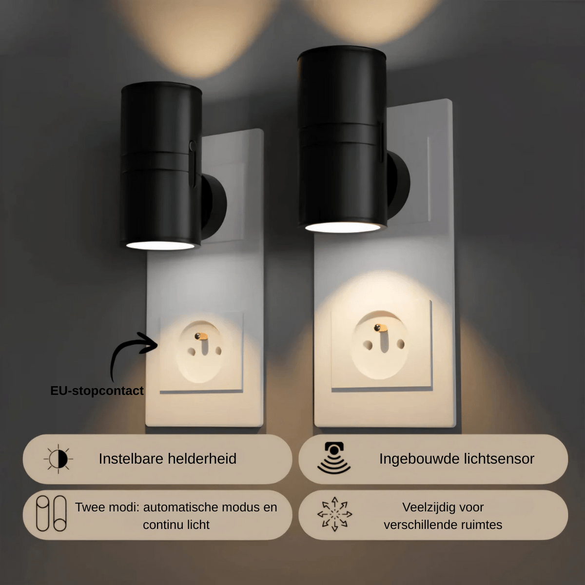 LumiPlug™ – Intelligente Stopcontactlamp met Schemersensor - Telune