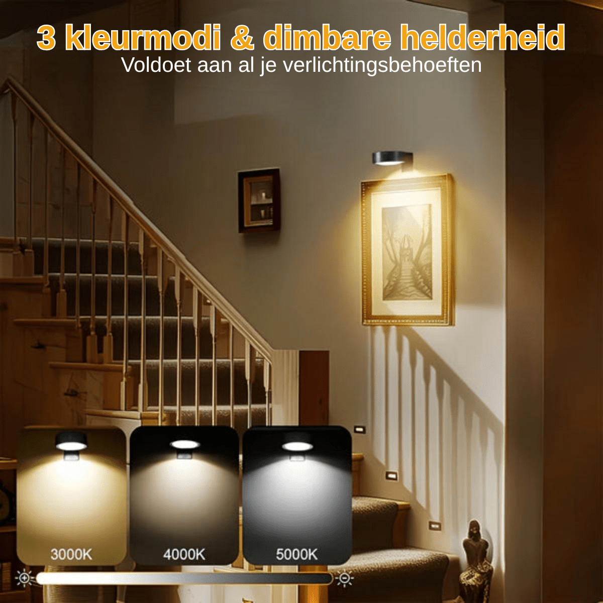 LumiArt™ – Draadloze Schilderij - & Wandlamp - Telune
