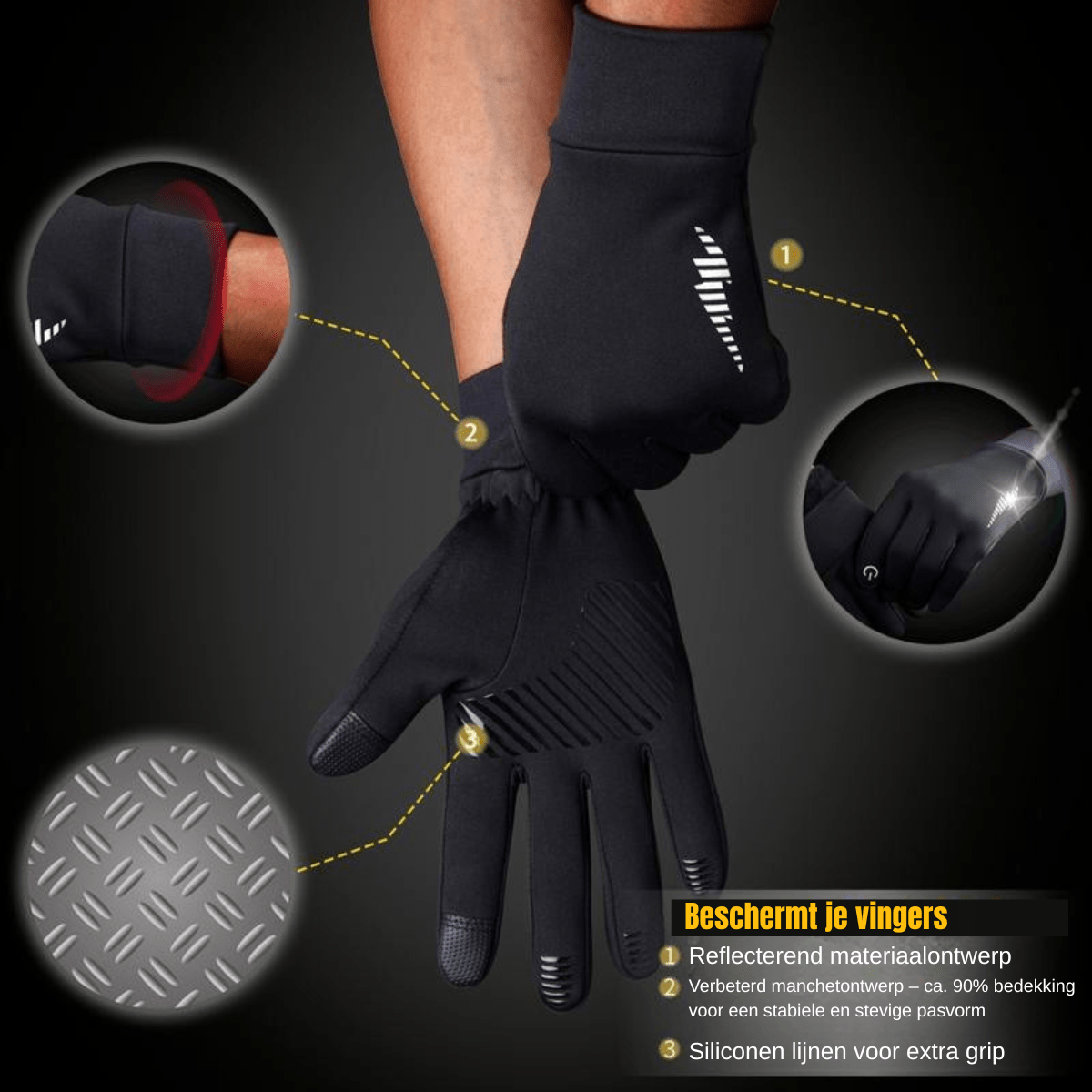 ThermoGrip™ – Warme Winterhandschoenen met Touchscreen - Telune