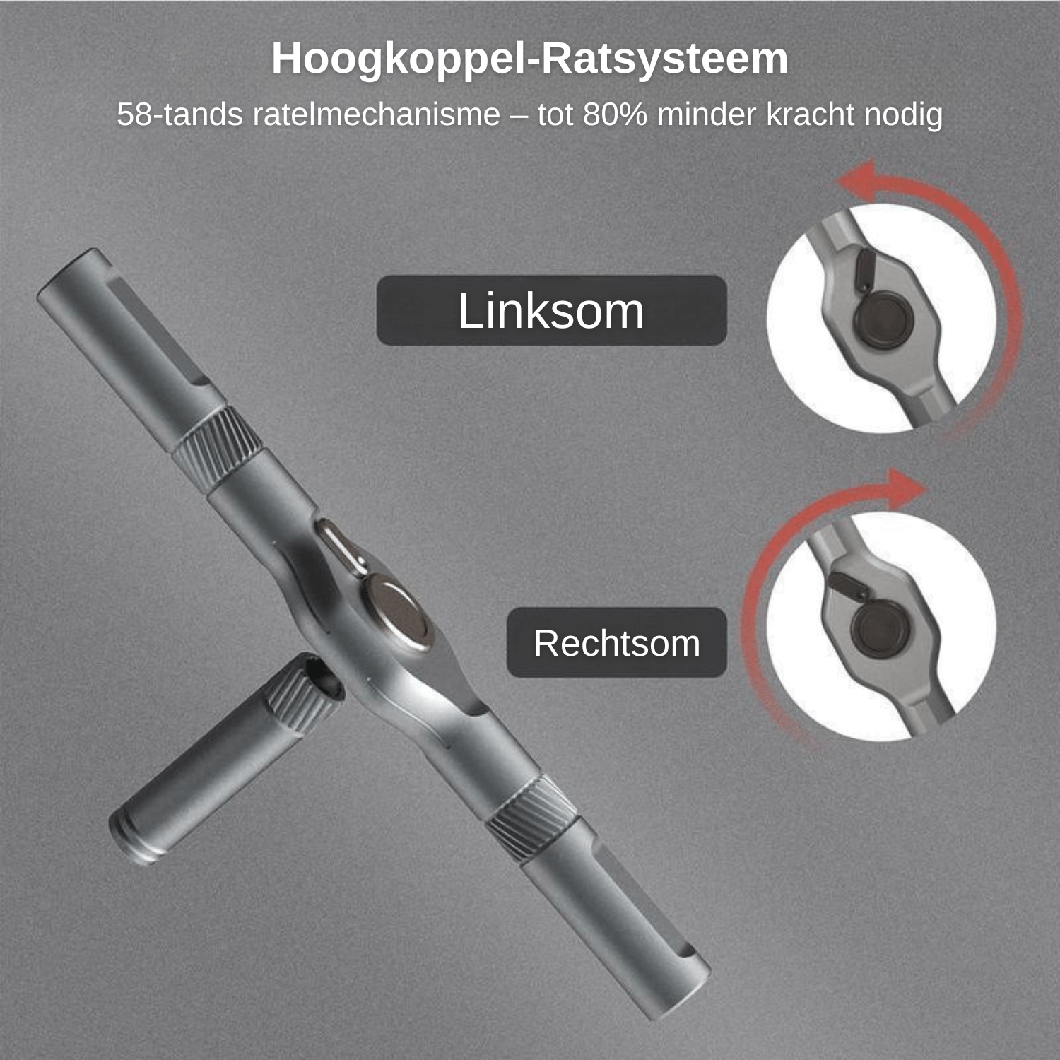 TorqMaster™ – Verstelbare T - Ratel Schroevendraaier - Telune