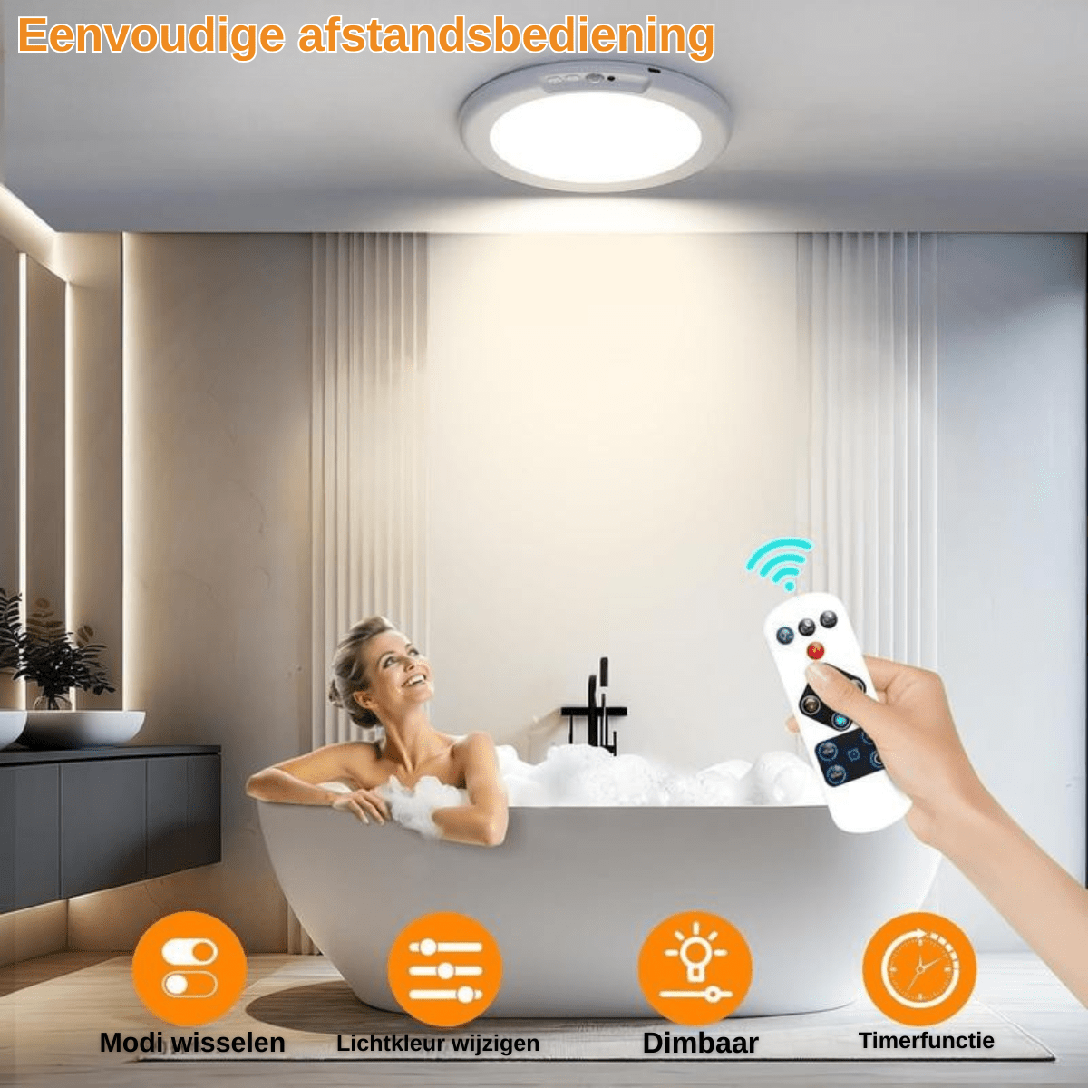 LumiNest™ – Draadloze Plafondlamp met Sensor - Telune