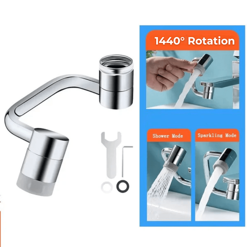 FlexiJet™ – 1440° Draaibaar Kraanopzetstuk - Telune