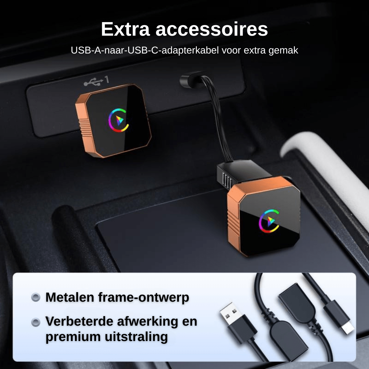 AirLink™ – Draadloze CarPlay & Android Auto Adapter - Telune