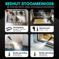 RedHut™ – Draagbare stoomreiniger met 12 opzetstukken voor keuken, badkamer & huishouden - Telune