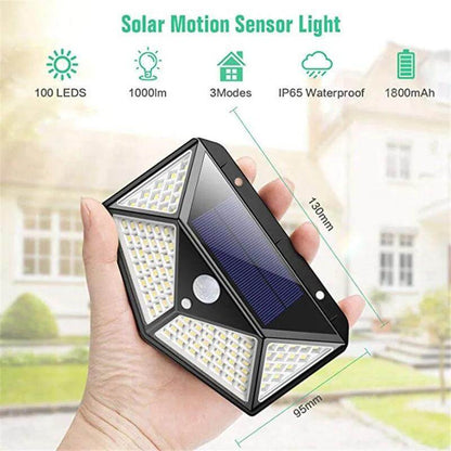 100 LED Solar Muur Lamp