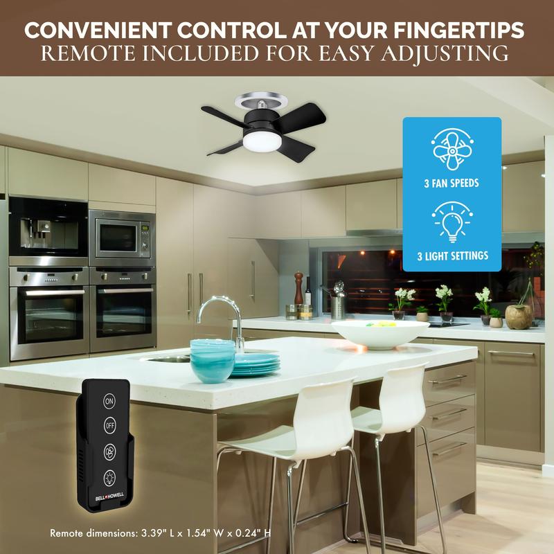 LumiFan™ – Ventilator met LED - Lamp 2 - in - 1 - Telune