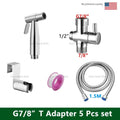 CleanJet™ – Handbidet Sproeikop - Set met Slang & T - Stuk - Telune