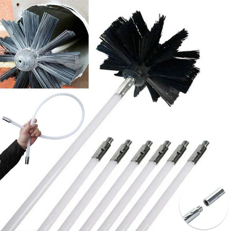 FlueFlex™ – Flexibele Reinigingsset voor Schoorsteen & Droger - Telune