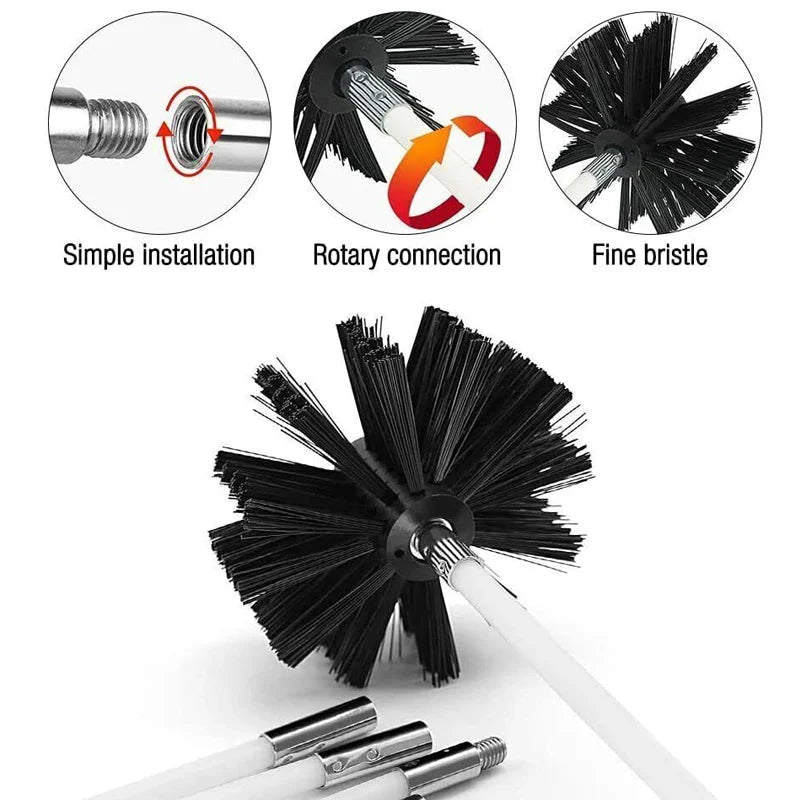 FlueFlex™ – Flexibele Reinigingsset voor Schoorsteen & Droger - Telune