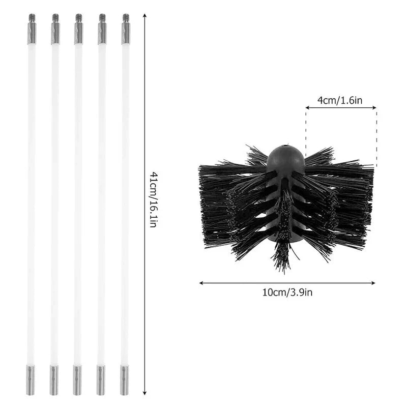 FlueFlex™ – Flexibele Reinigingsset voor Schoorsteen & Droger - Telune