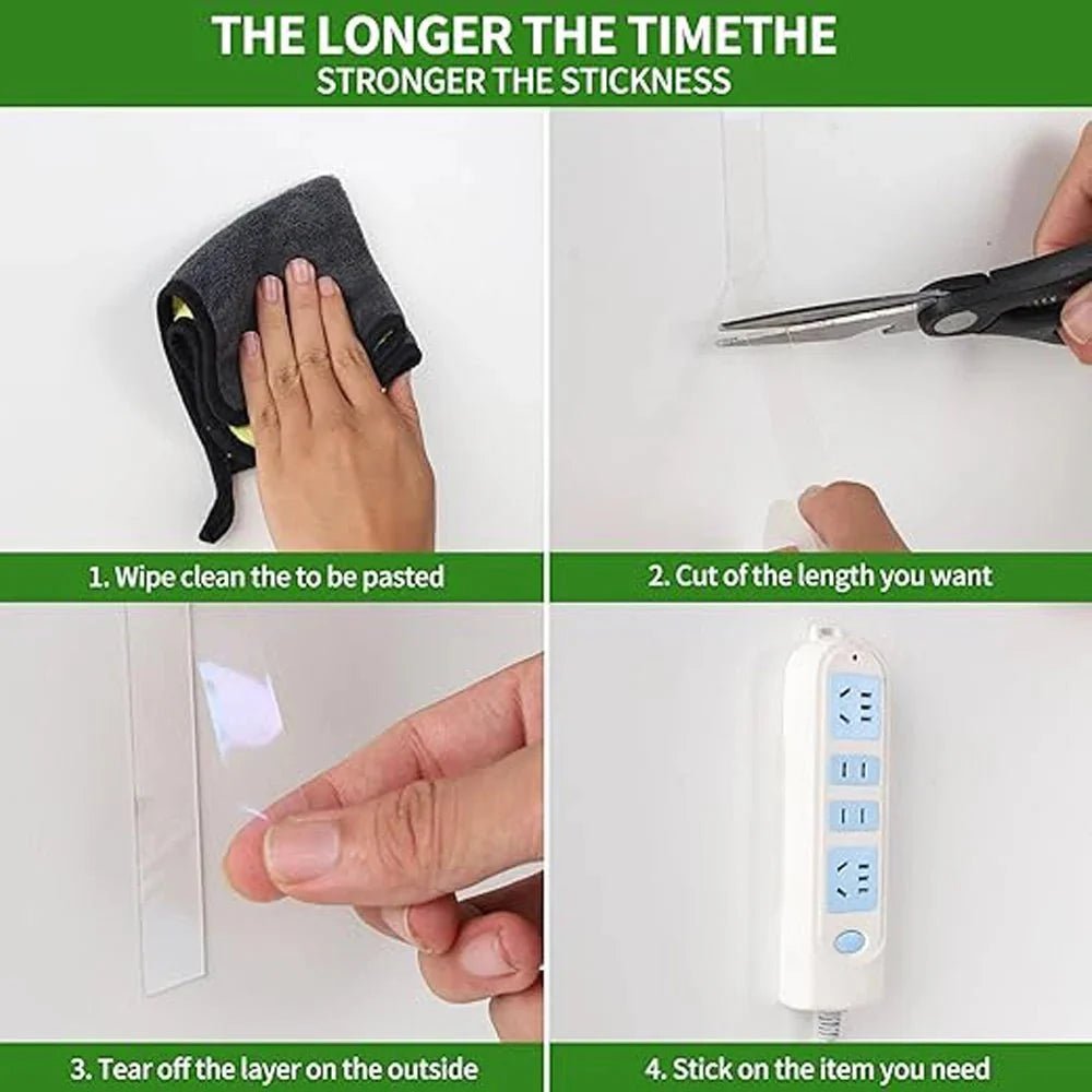 StickFix™ – Herbruikbare Nano Dubbelzijdige Tape voor Thuis & Auto - Telune