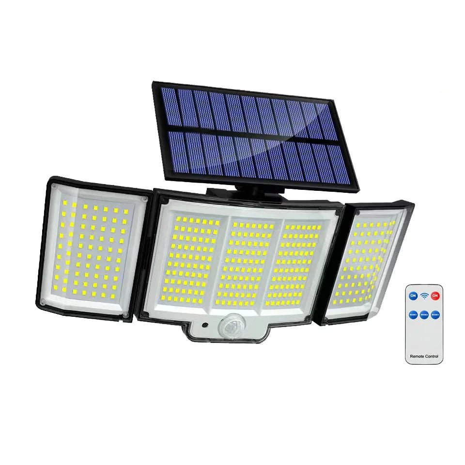 TriLux™ – Driedubbele Solarlamp met Bewegingssensor - Telune