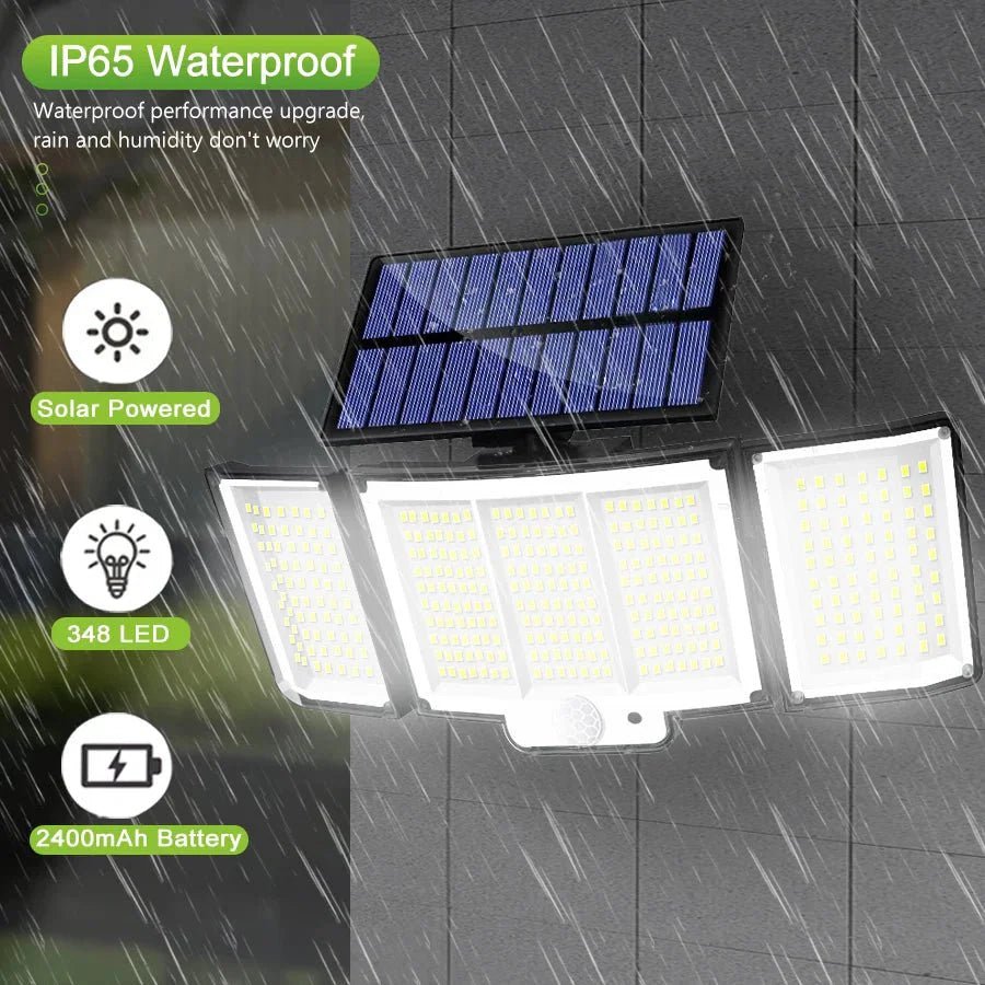 TriLux™ – Driedubbele Solarlamp met Bewegingssensor - Telune