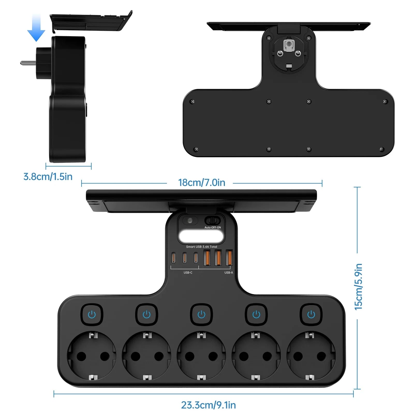 VoltDock™ – Slimme stekkerdoos met USB - C - Telune