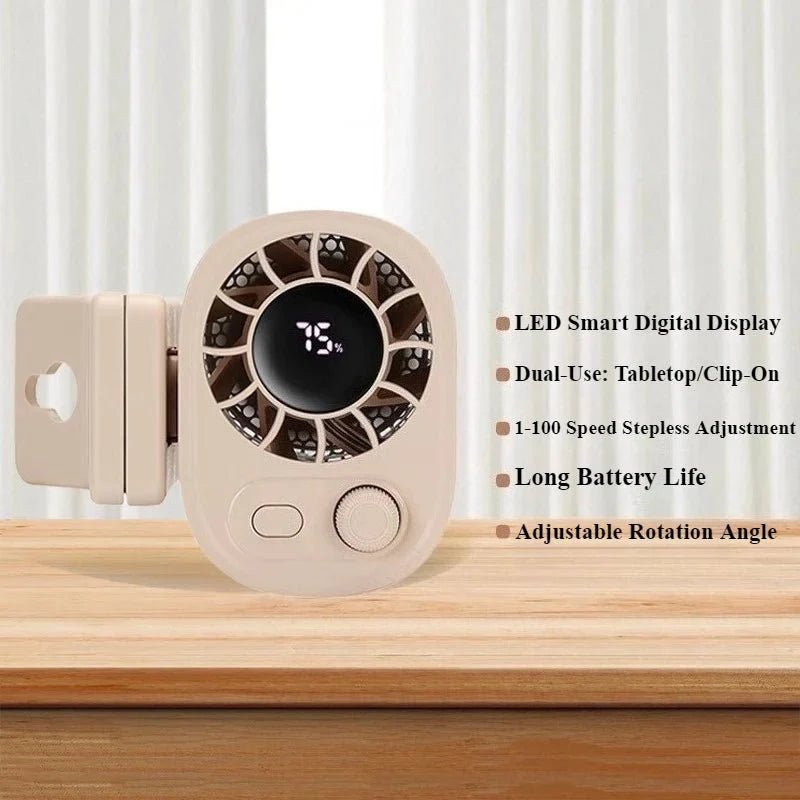 WindFlex™ – 360° USB - Ventilator met Clip & 100 Snelheden - Telune
